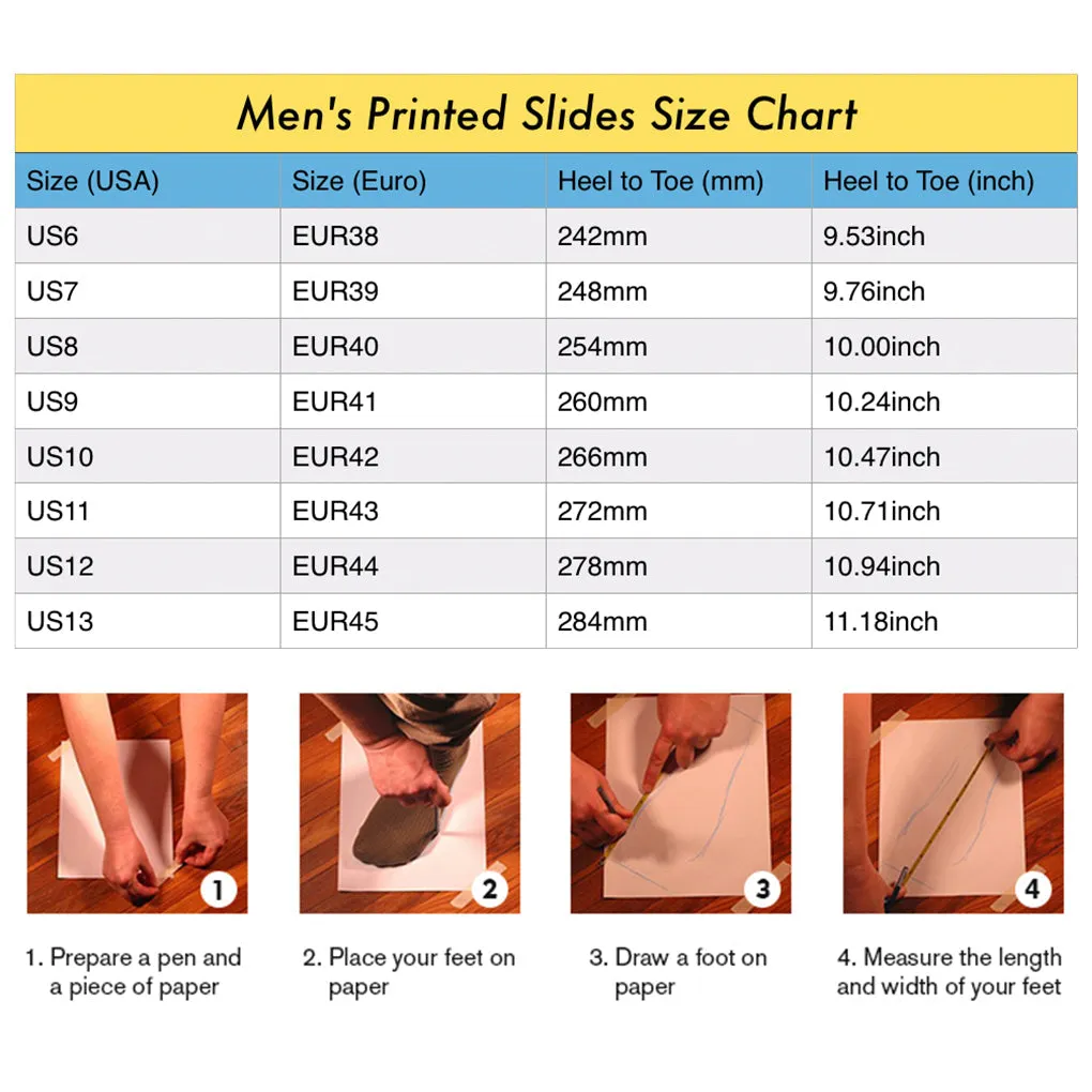 1, 2, 3 V Men's Printed Slides