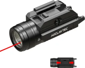 1200 Lumen Pistol Light Laser Combo Red Beam Tactical Flashlight, Pistol Flashlight Adjustable Slide Locating Keys for Picatinny