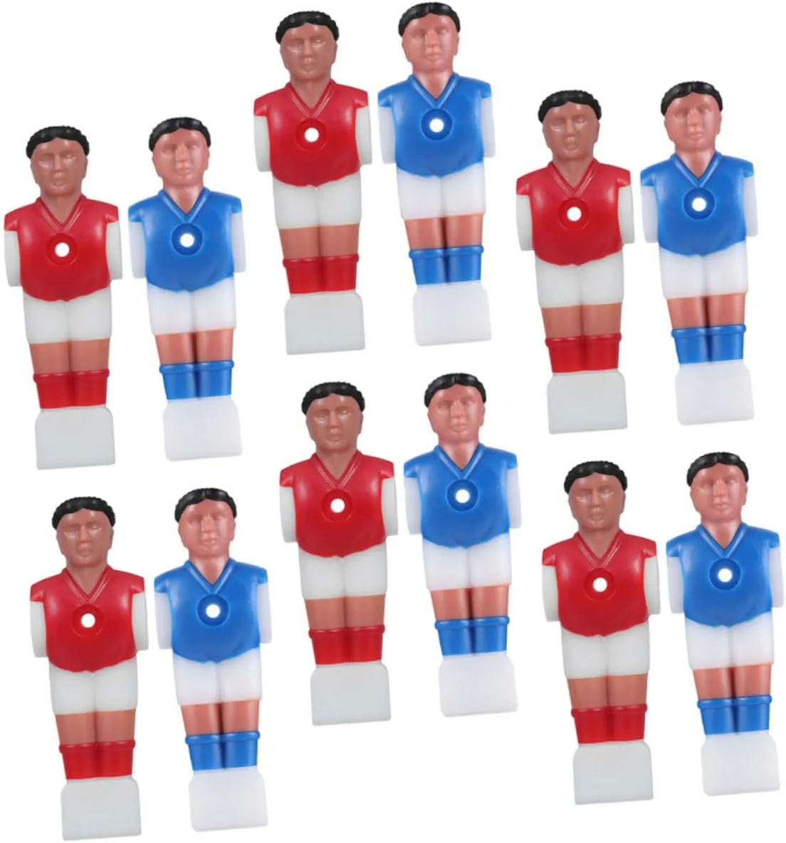12pcs Foosball Players Plastic Soccer Figures for Table Games Quick Setup Replacement Parts Lightweight Design for Family Fun Interactive Gaming