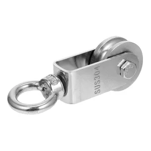 1pc U-Groove Steel Bearing Pulley Lifting Tool for Fitness Climbing and Industrial Use Load Capacity Smooth Sliding -Type Fixed Pulley System