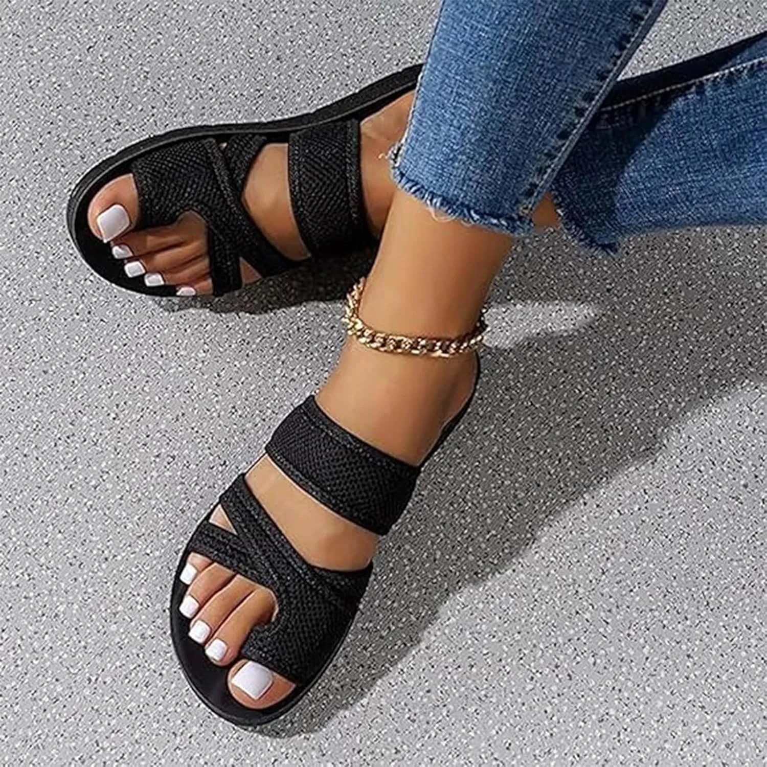 2024women's Hollow Mesh Slide Sandals, Breathable Mesh Slide Sandals for Women, Loop Toe (Burgundy,38)