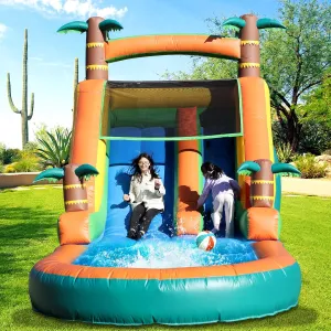 21FT Inflatable Water Slide for Kids Adults, 100% PVC Commercial Water Slide with Blower, Blow up Water Slide for Backyard Outdoor, W Big Splash Pool, 21x9x12 FT