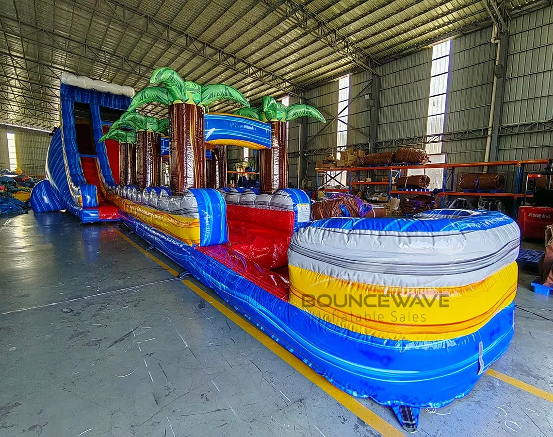 22ft Rip Curl Single Lane Inflatable Water Slide With Slip & Slide