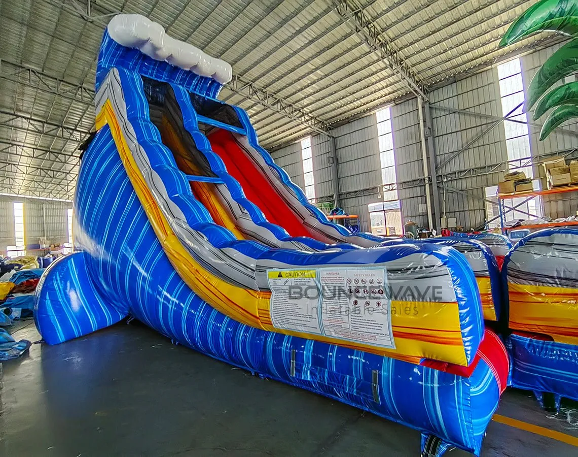 22ft Rip Curl Single Lane Inflatable Water Slide With Slip & Slide