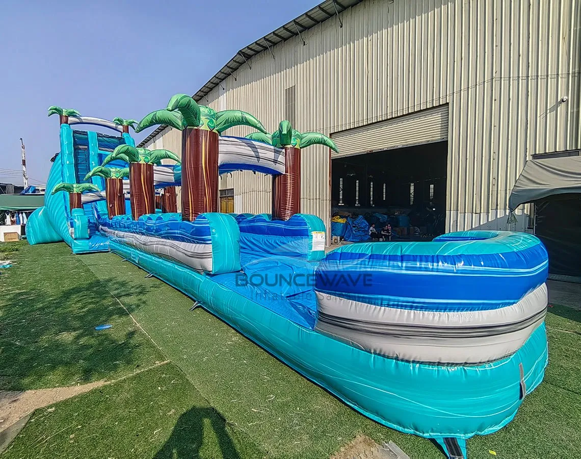 24ft Bahama Blast Single Lane Inflatable Water Slide With Slip & Slide