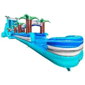 24ft Bahama Blast Single Lane Inflatable Water Slide With Slip & Slide
