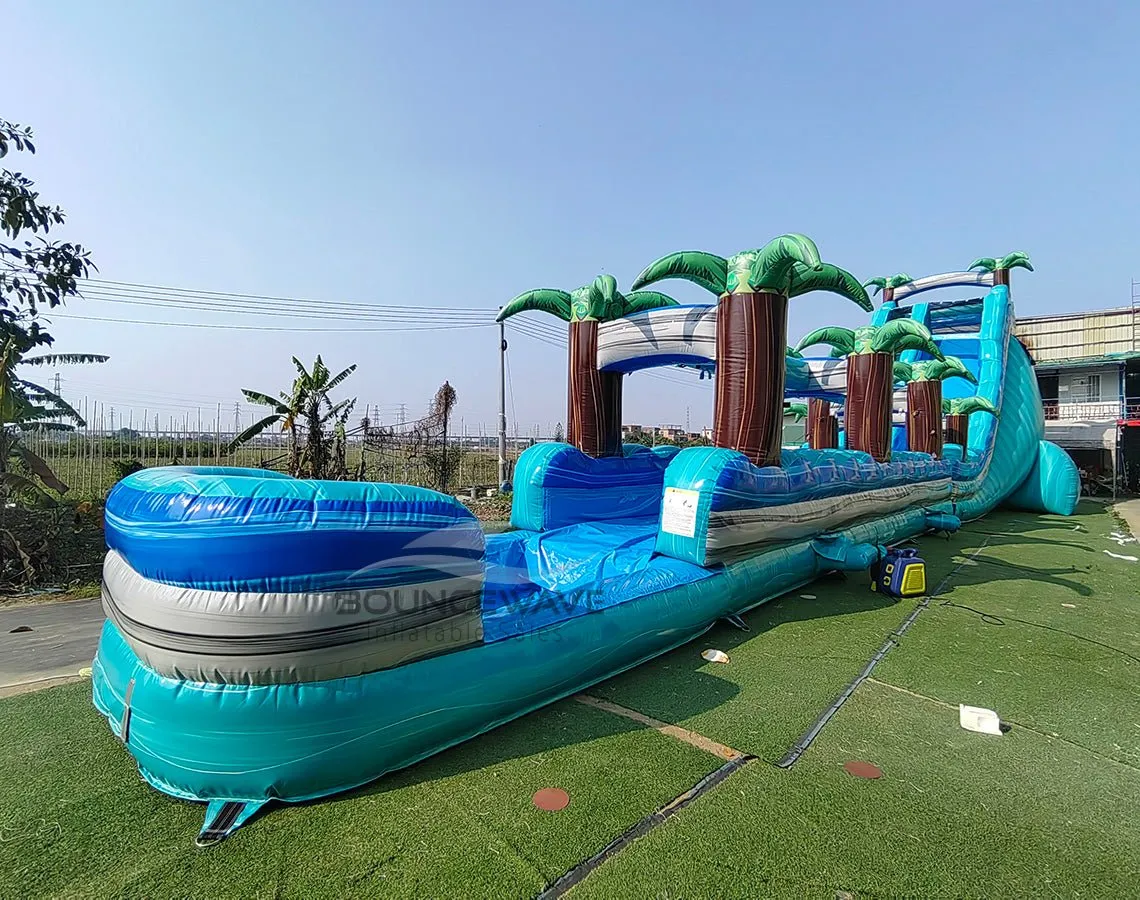24ft Bahama Blast Single Lane Inflatable Water Slide With Slip & Slide
