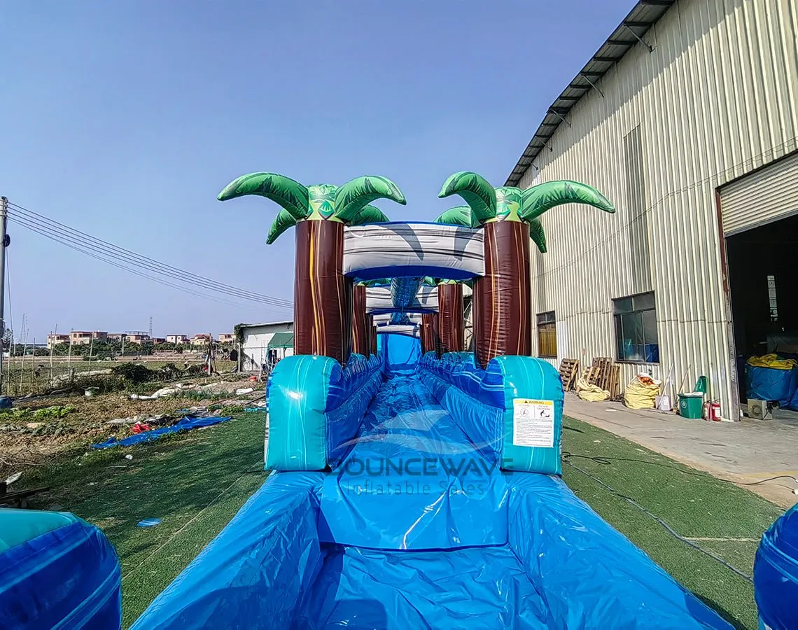 24ft Bahama Blast Single Lane Inflatable Water Slide With Slip & Slide