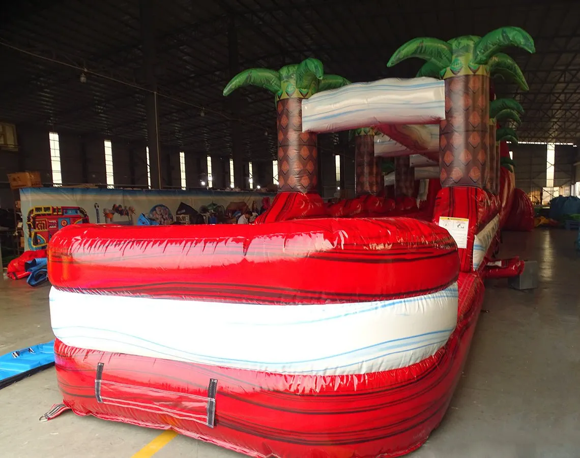 24ft Crimson Bay DL 2pc Commercial Water Slide with Inflatable Slip & Slide