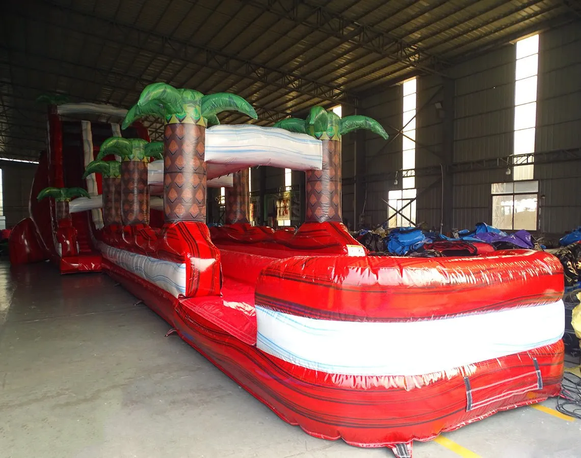 24ft Crimson Bay DL 2pc Commercial Water Slide with Inflatable Slip & Slide