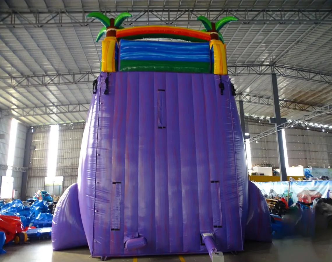 24ft Goombay DL 2pc Commercial Water Slide with Inflatable Slip & Slide