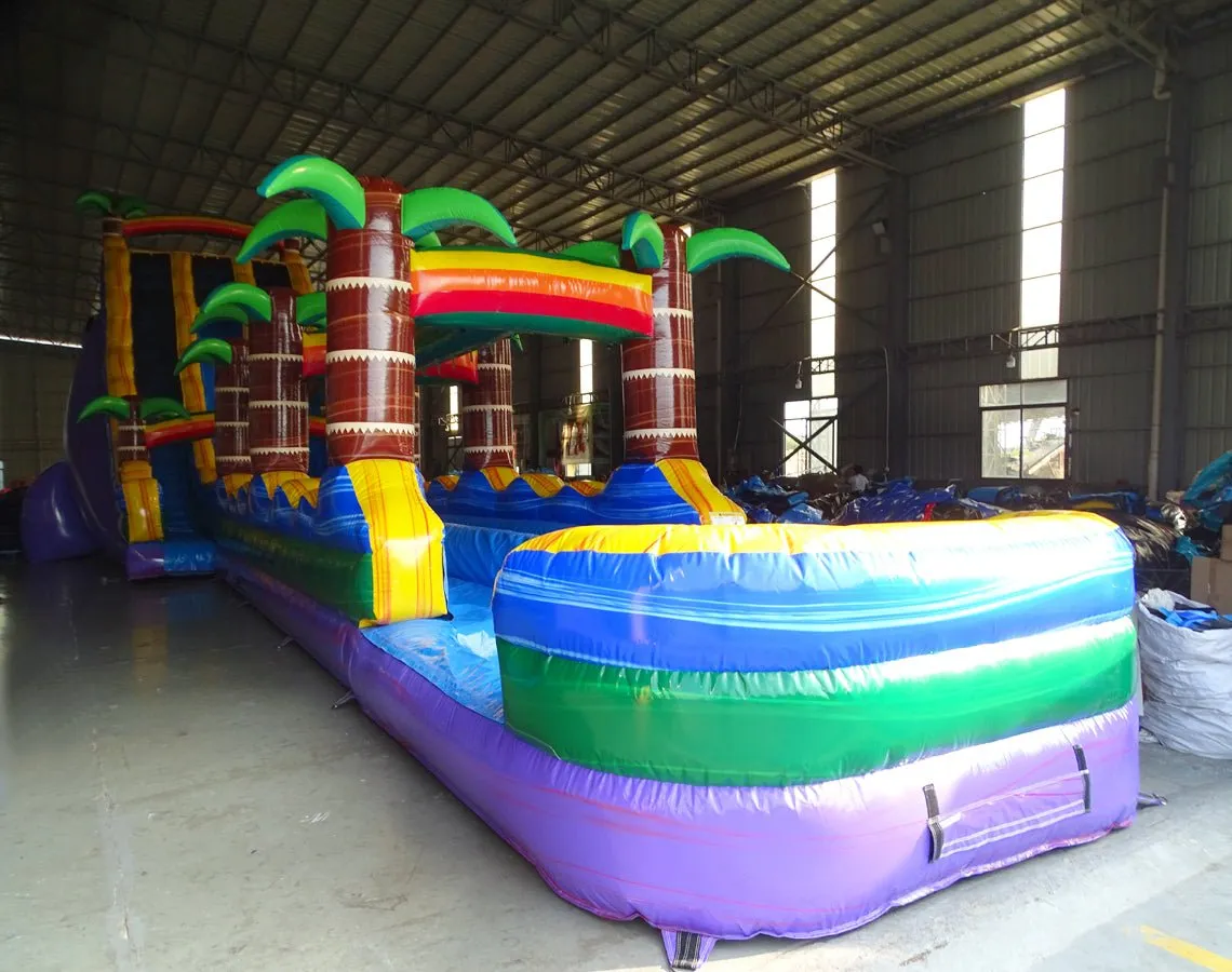 24ft Goombay DL 2pc Commercial Water Slide with Inflatable Slip & Slide