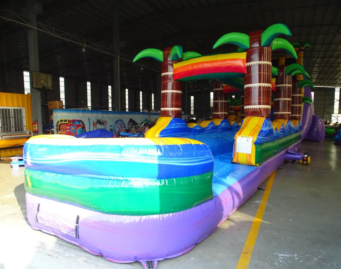 24ft Goombay DL 2pc Commercial Water Slide with Inflatable Slip & Slide