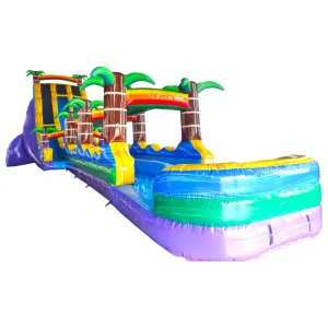24ft Goombay DL 2pc Commercial Water Slide with Inflatable Slip & Slide