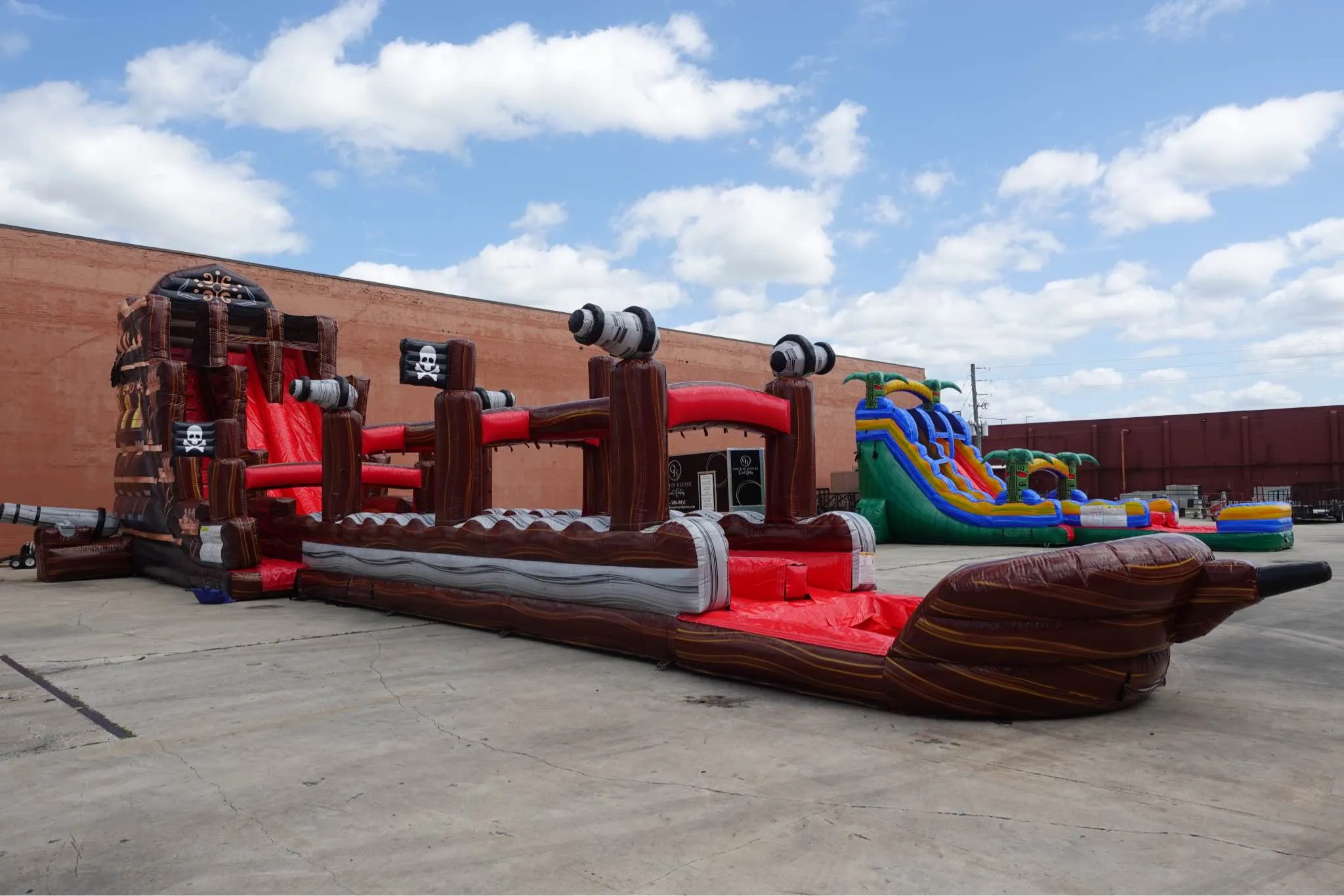 24ft Pirate Ship DL 2pc Commercial Water Slide with Inflatable Slip & Slide