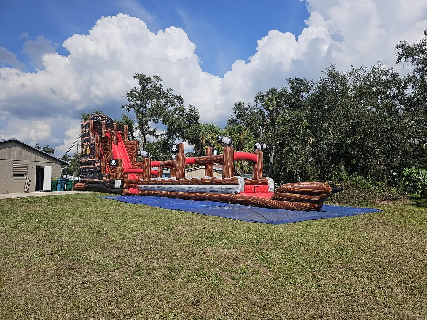24ft Pirate Ship DL 2pc Commercial Water Slide with Inflatable Slip & Slide
