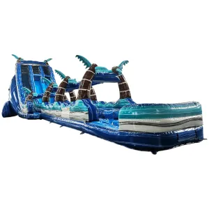 24ft Summer Breeze DL 2pc Commercial Water Slide with Inflatable Slip & Slide