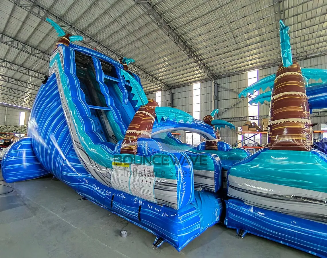 24ft Summer Breeze DL 2pc Commercial Water Slide with Inflatable Slip & Slide