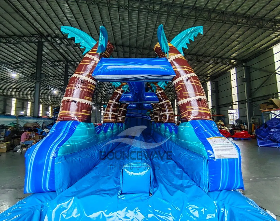 24ft Summer Breeze DL 2pc Commercial Water Slide with Inflatable Slip & Slide
