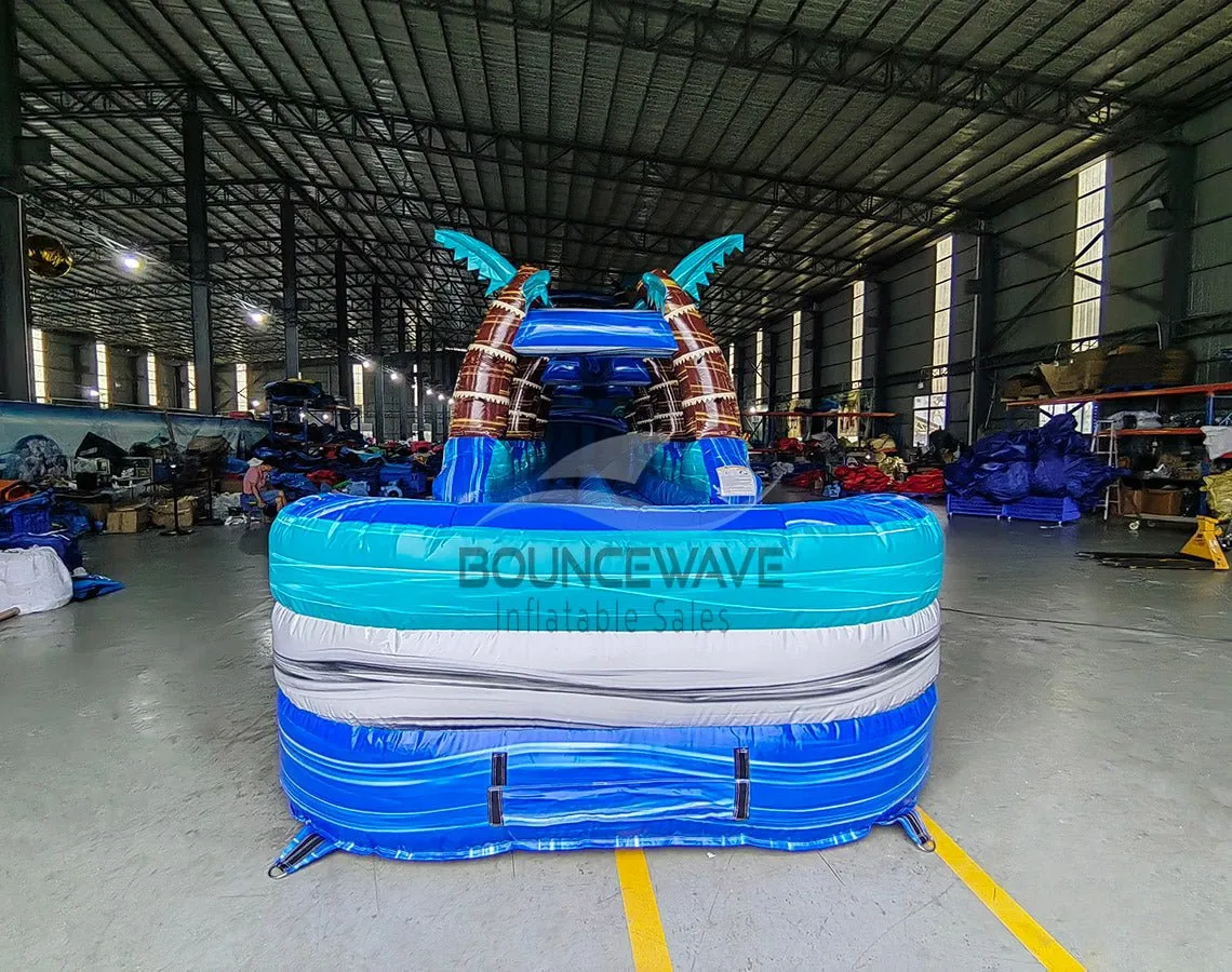 24ft Summer Breeze DL 2pc Commercial Water Slide with Inflatable Slip & Slide