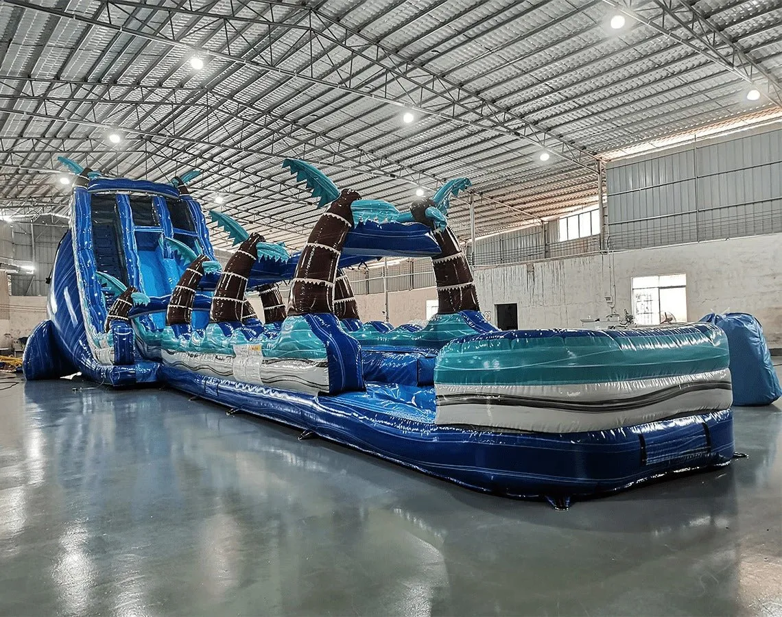 24ft Summer Breeze DL 2pc Commercial Water Slide with Inflatable Slip & Slide