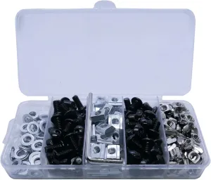 251Pcs M5 T Nuts Screws Assortment Kit for 2020 Series Aluminum Extrusion, 50Pcs M5 Slide in T Nut, M5 T Nuts, 50Pcs M5 x 8mm Screws, 50Pcs M5 x 10mm Screws, 50Pcs Washers and 1Pcs Wrench (Black Kits)