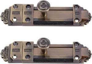 2pcs Vintage Slide Door Bolt Security Locks Durable Alloy Door Latch Lock for Bathroom Kitchen Garage Easy to Install Enhanced Safety Performance