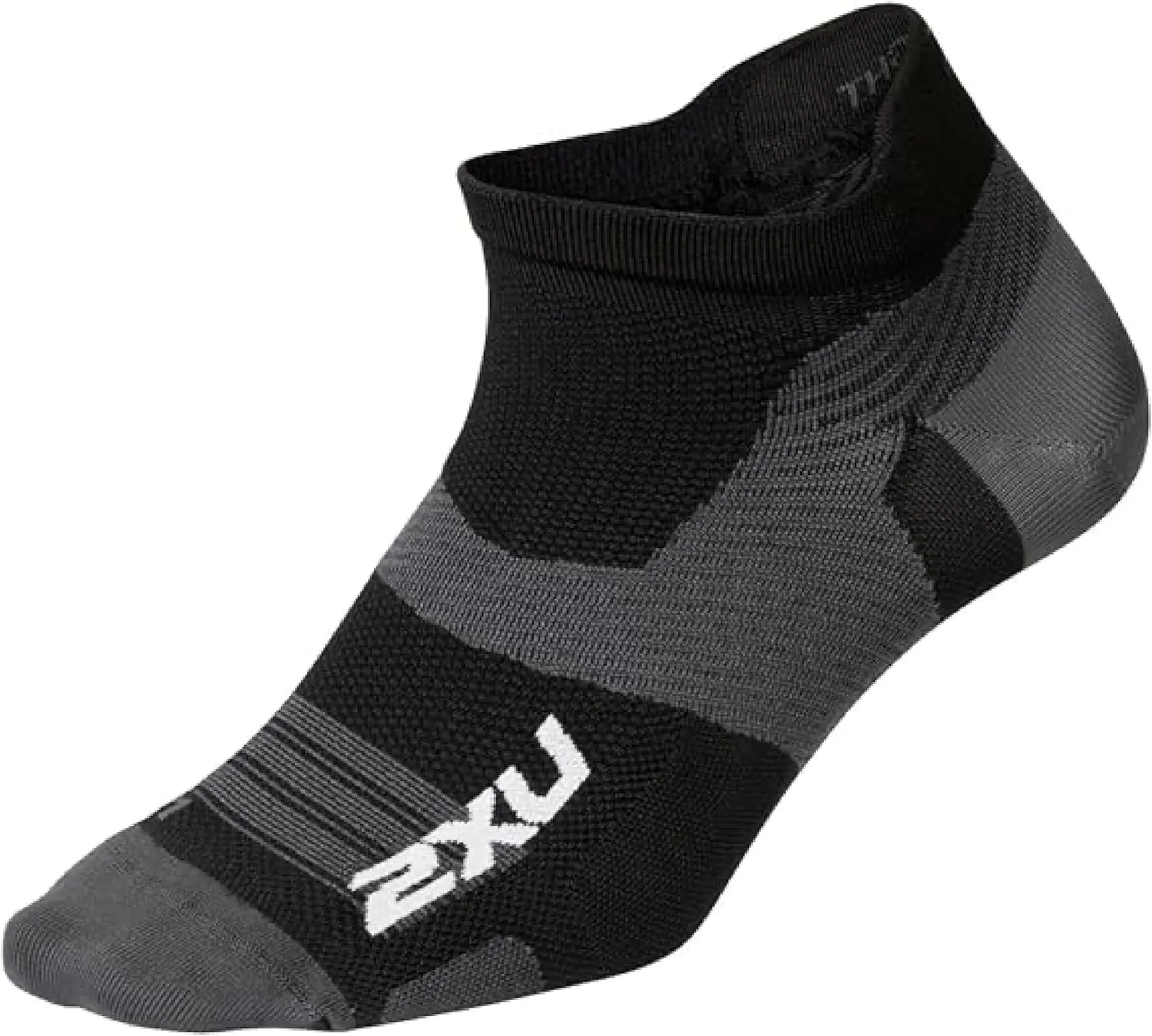 2XU Unisex Vectr Ultralight No Show Socks Black/Titanium