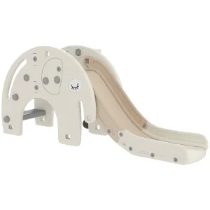 3 in 1 Toddler Slide with Basketball Hoop, Climber, for 1-3 Years Old, Elephant-themed