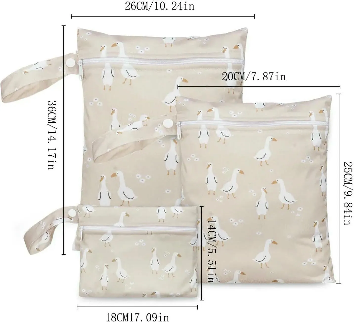 3 Pcs Waterproof Toiletries Cosmetic Storage Dry Wet Bag For Gym Outdoor Travel Beach-Color 4