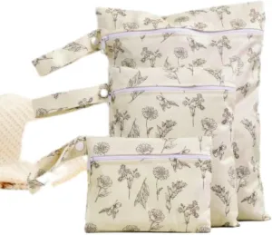 3 Pcs Waterproof Toiletries Cosmetic Storage Dry Wet Bag For Gym Outdoor Travel Beach-Color 4