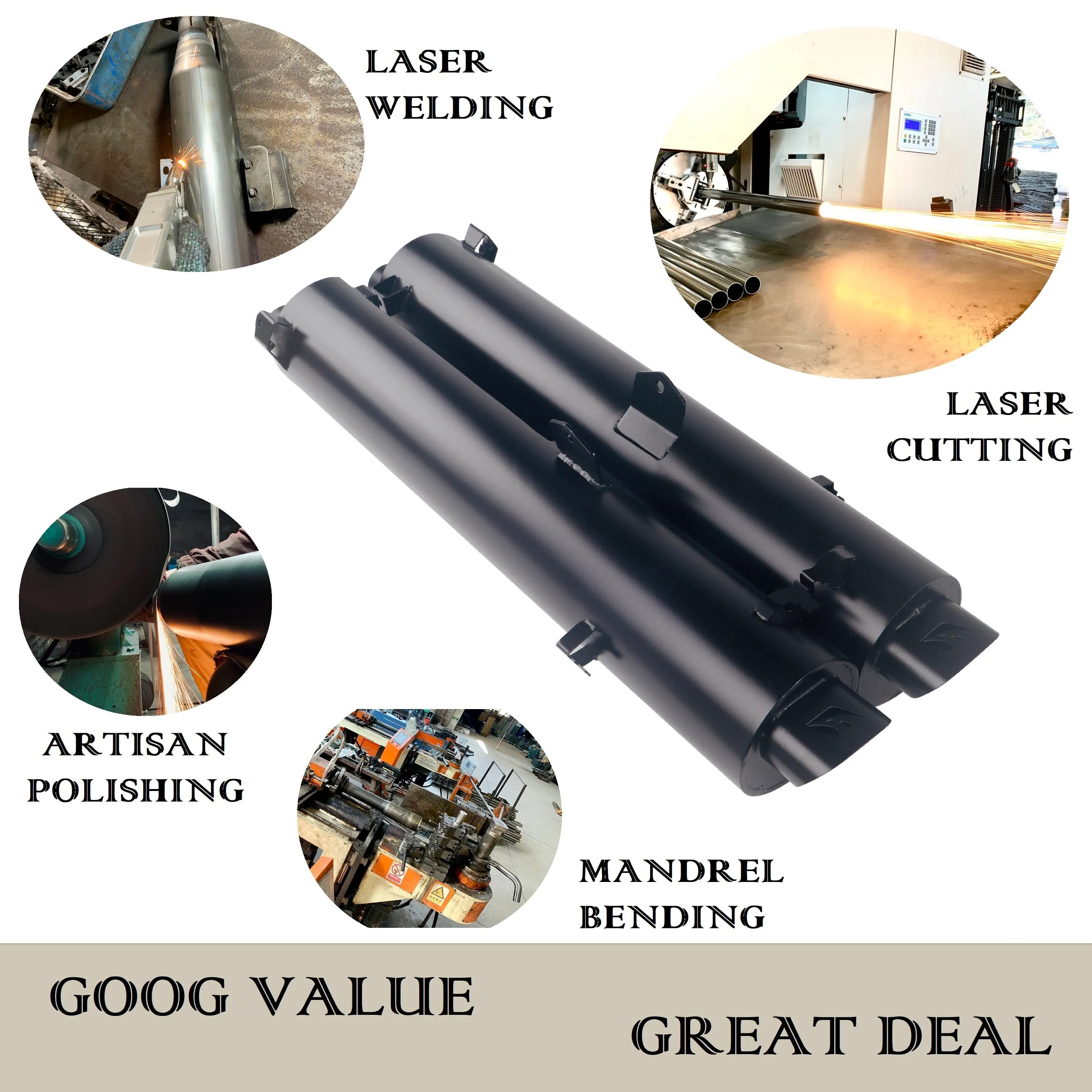 4.0'' Slip-on Mufflers for Honda Goldwing 2018-later, Make Your Honda F6B 1800 Goldwing Sounds Rumble, Performance and Torque Increase