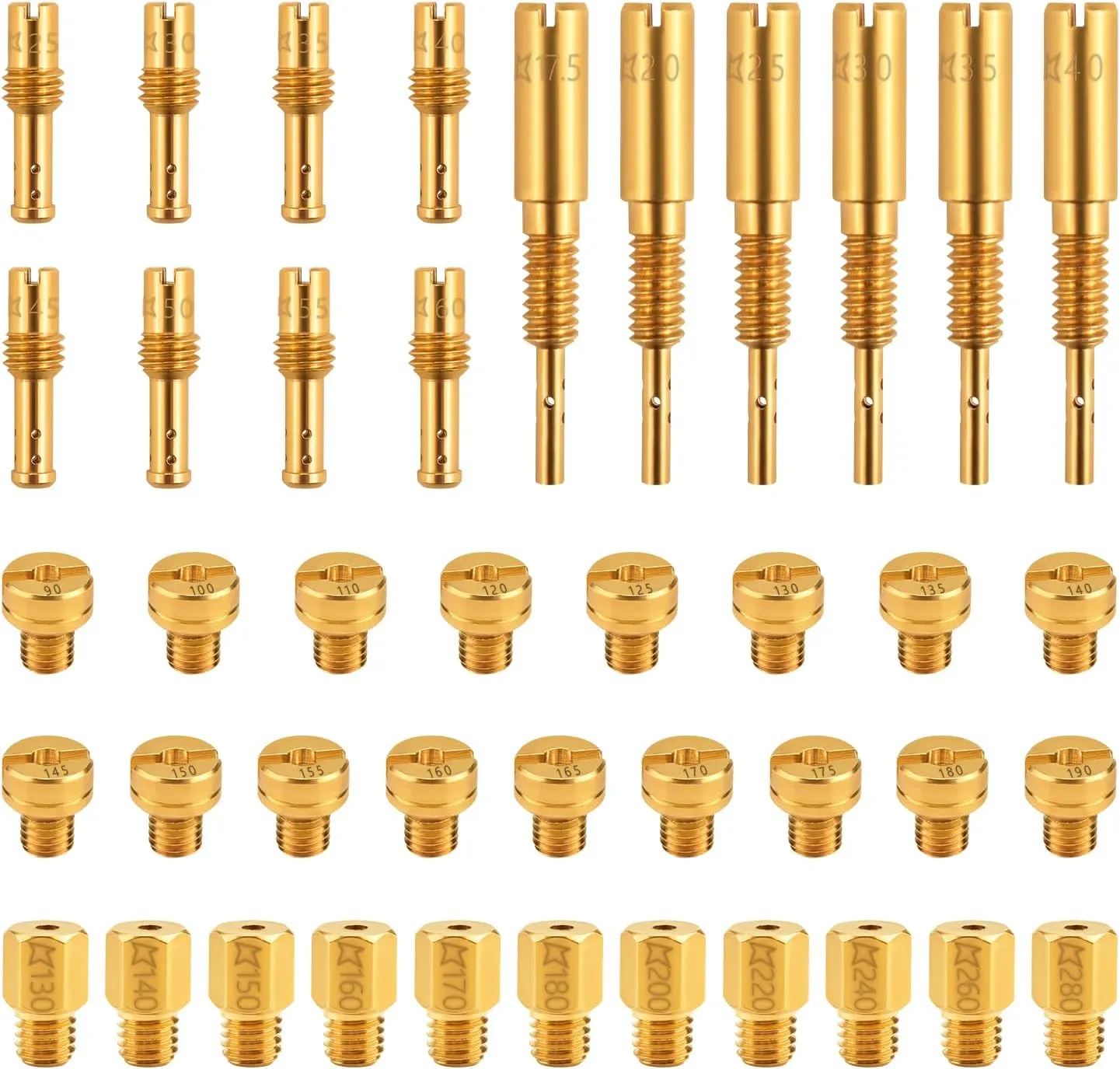 42 Pcs Carburetor Jet Kit for Mikuni & Main Pilot Slow Jet Replaces TM33-8012 TM36-68 TM40-6