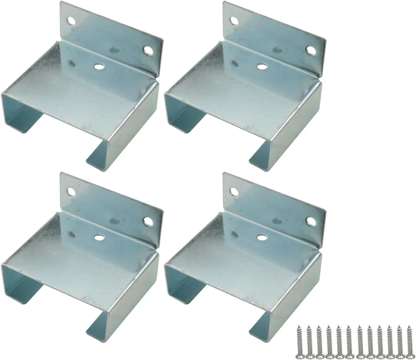 4PCS 1.8x0.7inch Blue Zinc Wooden Drawer Slides Drawer Metal Guide Dresser Drawer Guide for Dressers Non Cabin Drawer Vintage House