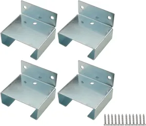 4PCS 1.8x0.7inch Blue Zinc Wooden Drawer Slides Drawer Metal Guide Dresser Drawer Guide for Dressers Non Cabin Drawer Vintage House