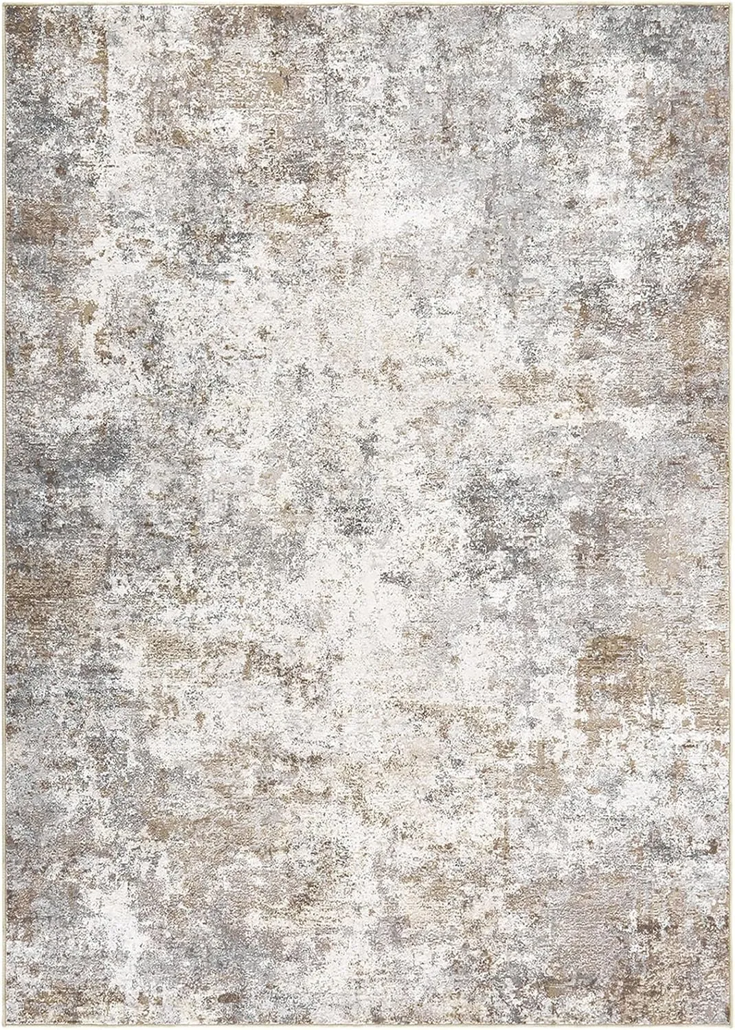 5x7 Area Rug Living Room Rugs - Washable Neutral Modern Abstract Soft Thin Large Rug Indoor Floor No Slip Rug Carpet for Bedroom Under Dining Table Home Office Decor - Brown Grey