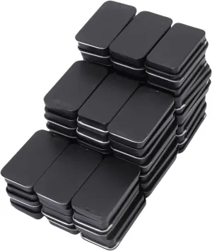 60Pcs Small Tin Box Slide Top Rectangular Tin Containers for Candies Jewelry Crafts Lip Balm Storage