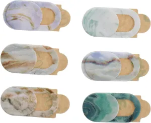 6pcs Marbling Style Webcam Protector Slide Cover for Cell Phone Laptop Protect Your Privacy