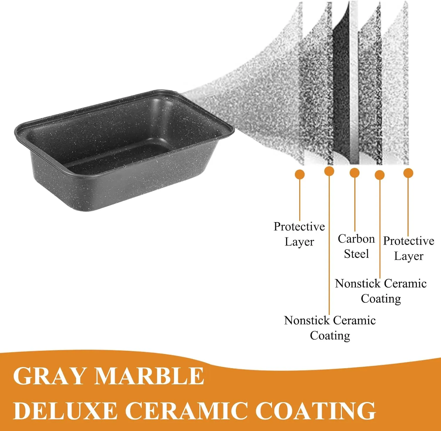 8x4 Loaf Pan - Carbon Steel Bread Baking Pans for Homemade Bread Banana Bread, Sourdough, Pound Cake | Nonstick, Oven Safe, Easy Release