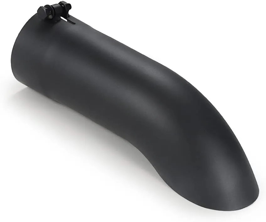 A-KARCK 3.5" Inlet Turn Down Exhaust Tip Black, 3.5" Inlet 3.5" Outlet 12" Overall Length Tailpipe Tip