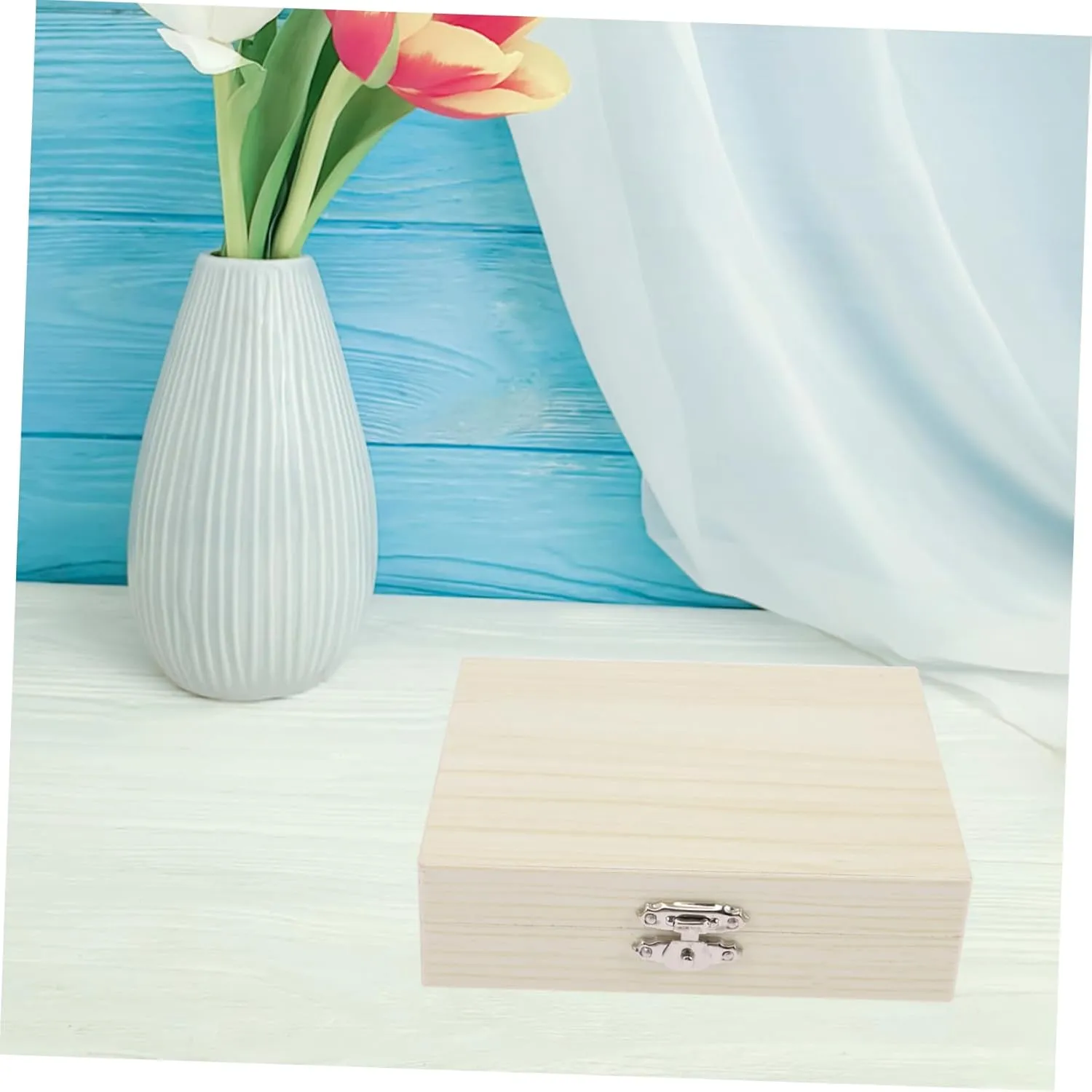ABOOFAN 2pcs Box 25 Slot Microscope Slide Case Wooden for Prepared Lab Container Holder Practical