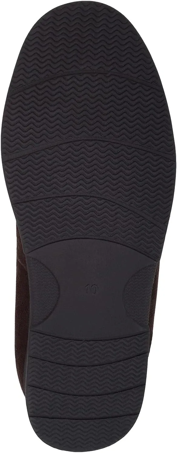 ABSOLUTE FOOTWEAR Mens Slip On Lightweight Moccasin Style Winter Slippers with Lace Up Design