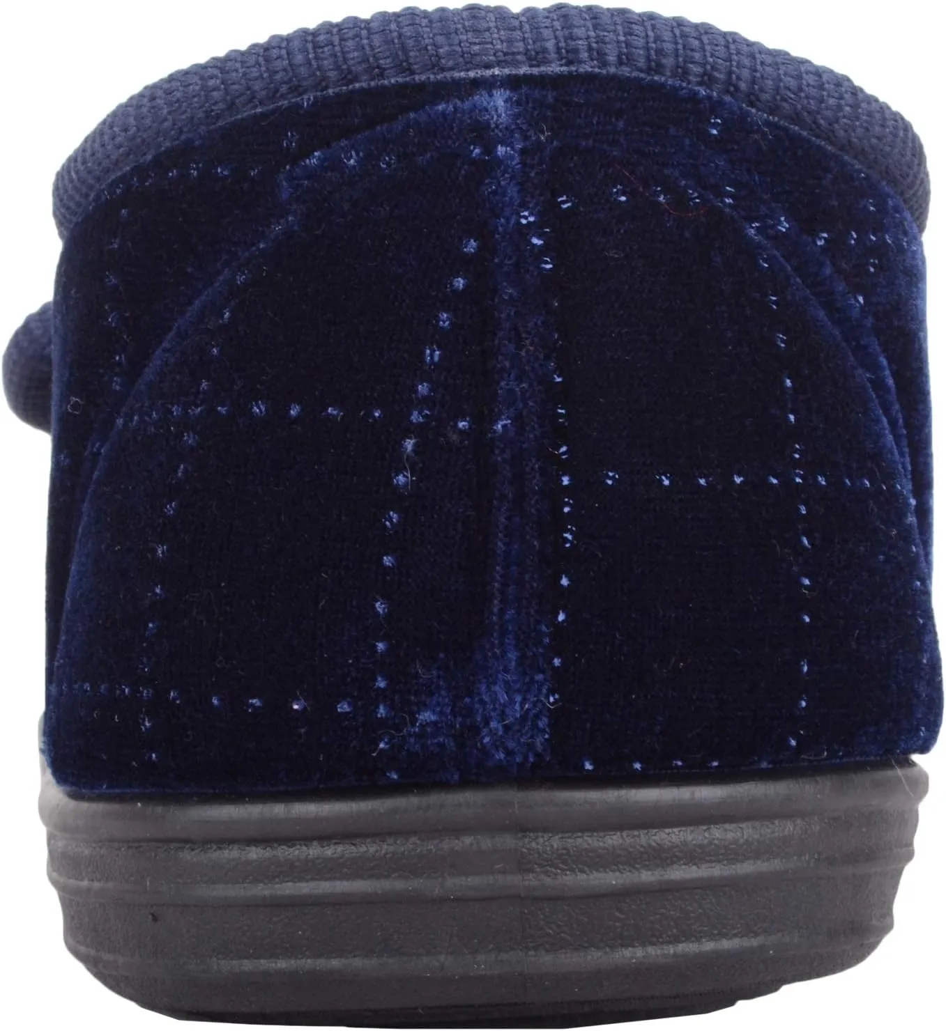 ABSOLUTE FOOTWEAR Mens Slip On Velour Style Slippers/Indoor Shoes with Ripper Fastening