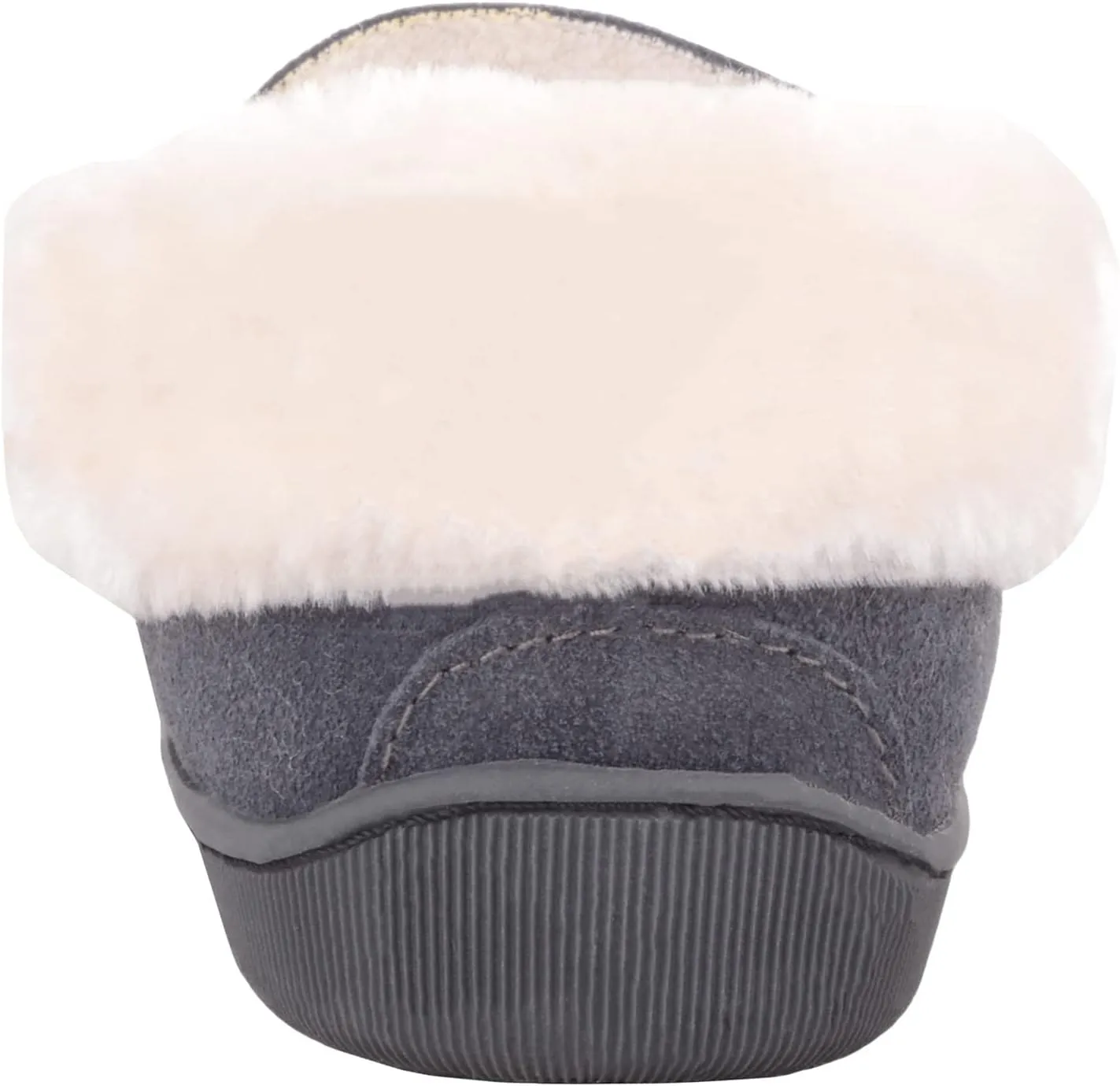 ABSOLUTE FOOTWEAR Womens Easy Slip On Winter Suede Fleece Lined Moccasin Style Slippers with Bow