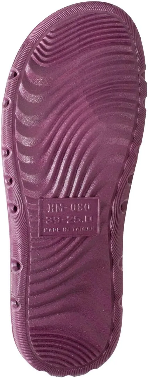 Ad Tec Women’s PVC Slide Sandal Shower Drainage Holes Comfortable, Non-Slip and Quick Dry, Casual Indoor/Outdoor Slippers
