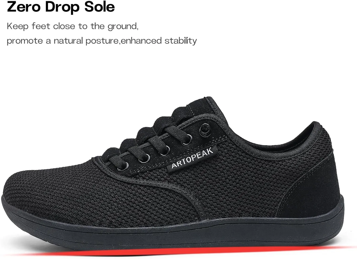 Adapt Knit Trainer Wide Toe Box Shoe with Earth-Link Grounding, Zero-Drop Sole, Breathable Knit Upper & Machine Washable Perfect for Daily Wear & Light Training