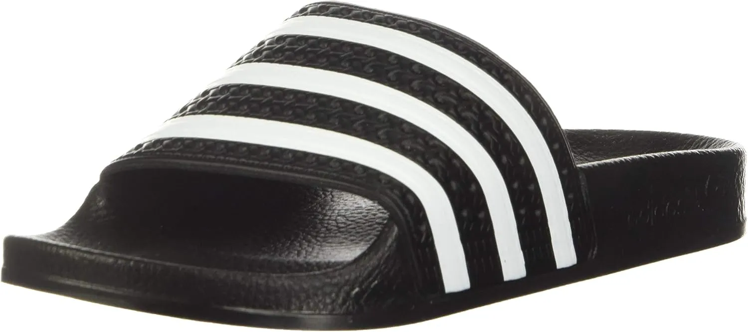 adidas Unisex-Child Adilette Slide, Core Black/White/Core Black, 4