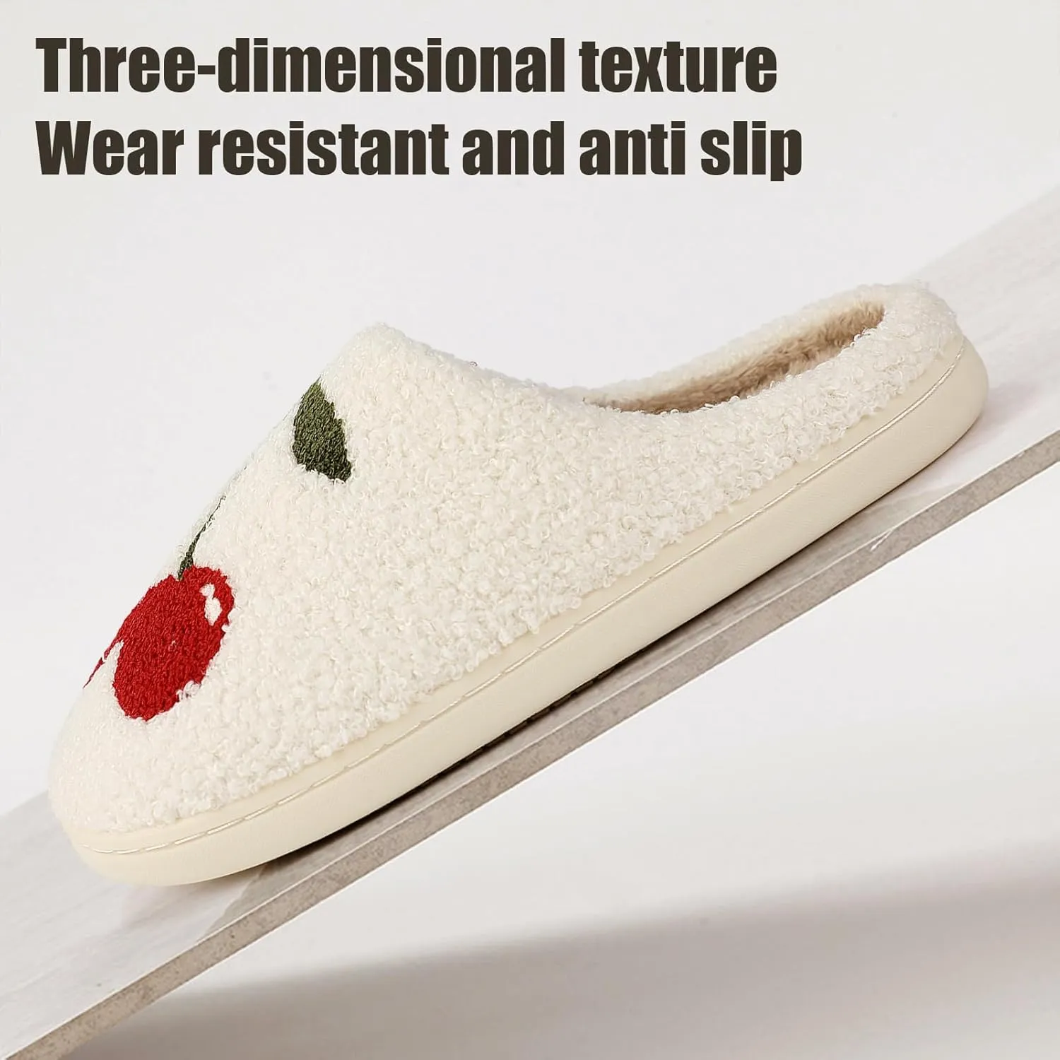 Adisputent Women's Fluffy Slippers - Warm, Cozy, Plush Fuzzy Cushion Slip-On House Slippers for Indoor and Outdoor