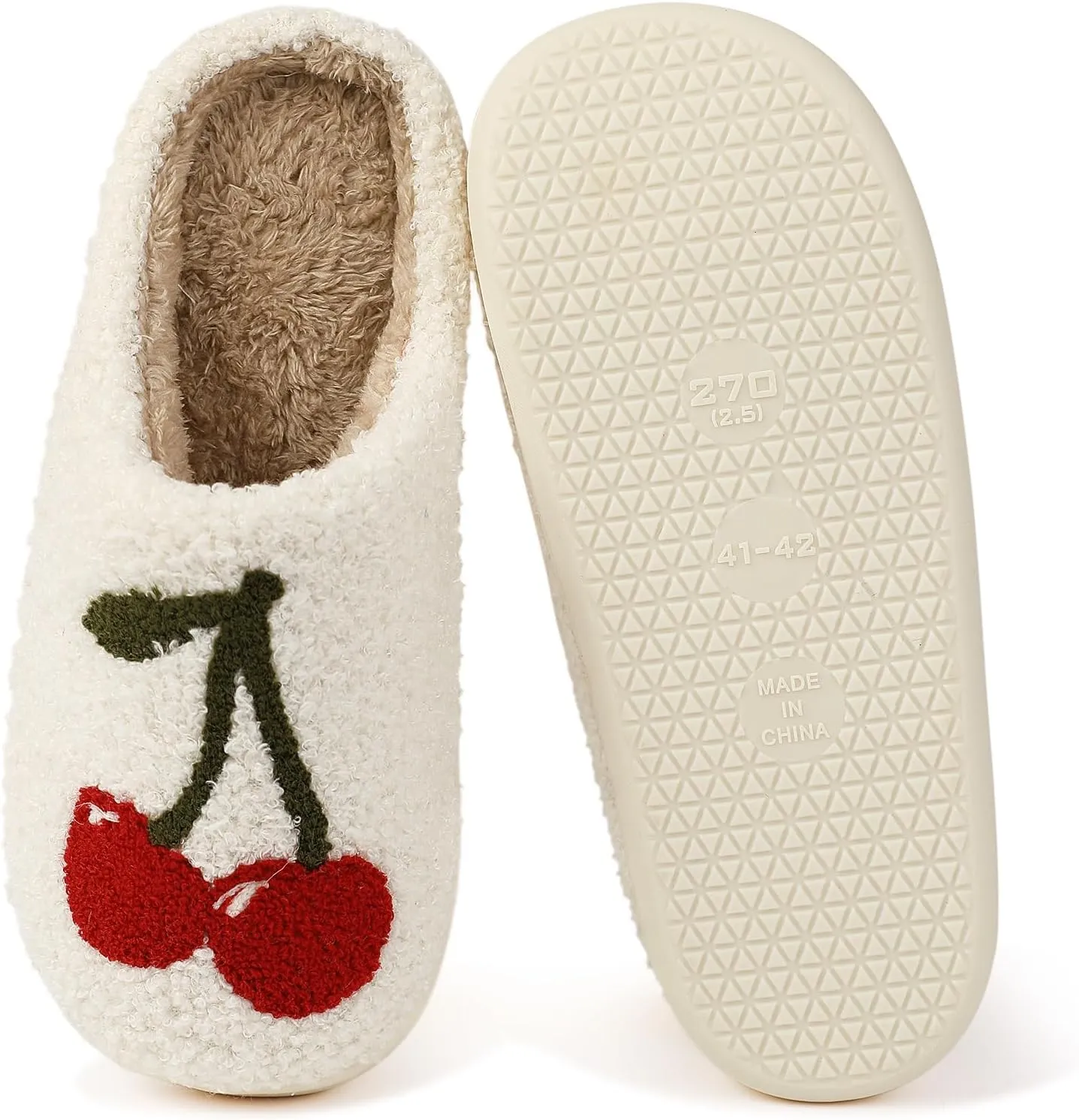 Adisputent Women's Fluffy Slippers - Warm, Cozy, Plush Fuzzy Cushion Slip-On House Slippers for Indoor and Outdoor
