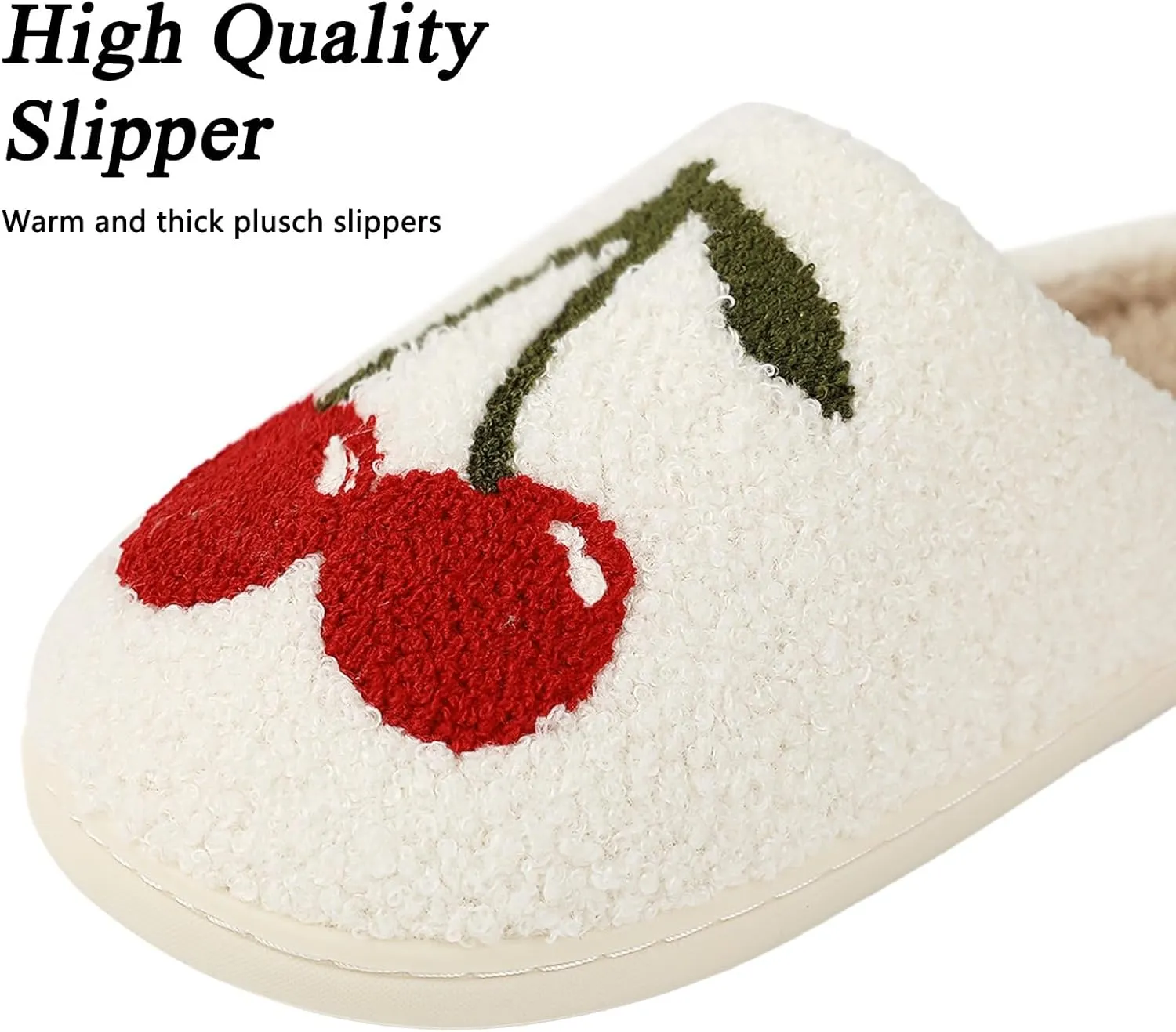 Adisputent Women's Fluffy Slippers - Warm, Cozy, Plush Fuzzy Cushion Slip-On House Slippers for Indoor and Outdoor